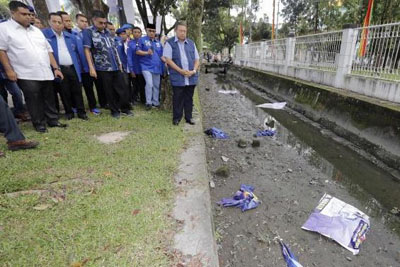  Polisi Tetapkan Tersangka Perusak Atribut Demokrat